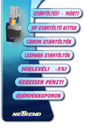 K�rj�k, olvassa el r�szletesen ezt az oldalt, majd v�lassza ki a men�b�l a nyomtat�ja t�pus�t �s keresse ki az �nnek megfelel� tintapatront ill. ut�nt�lt� kittet!